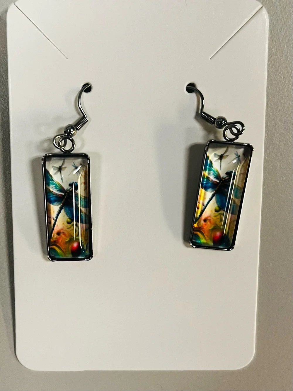 New Colorful  Dragonfly Rectangular Drop Earrings #218